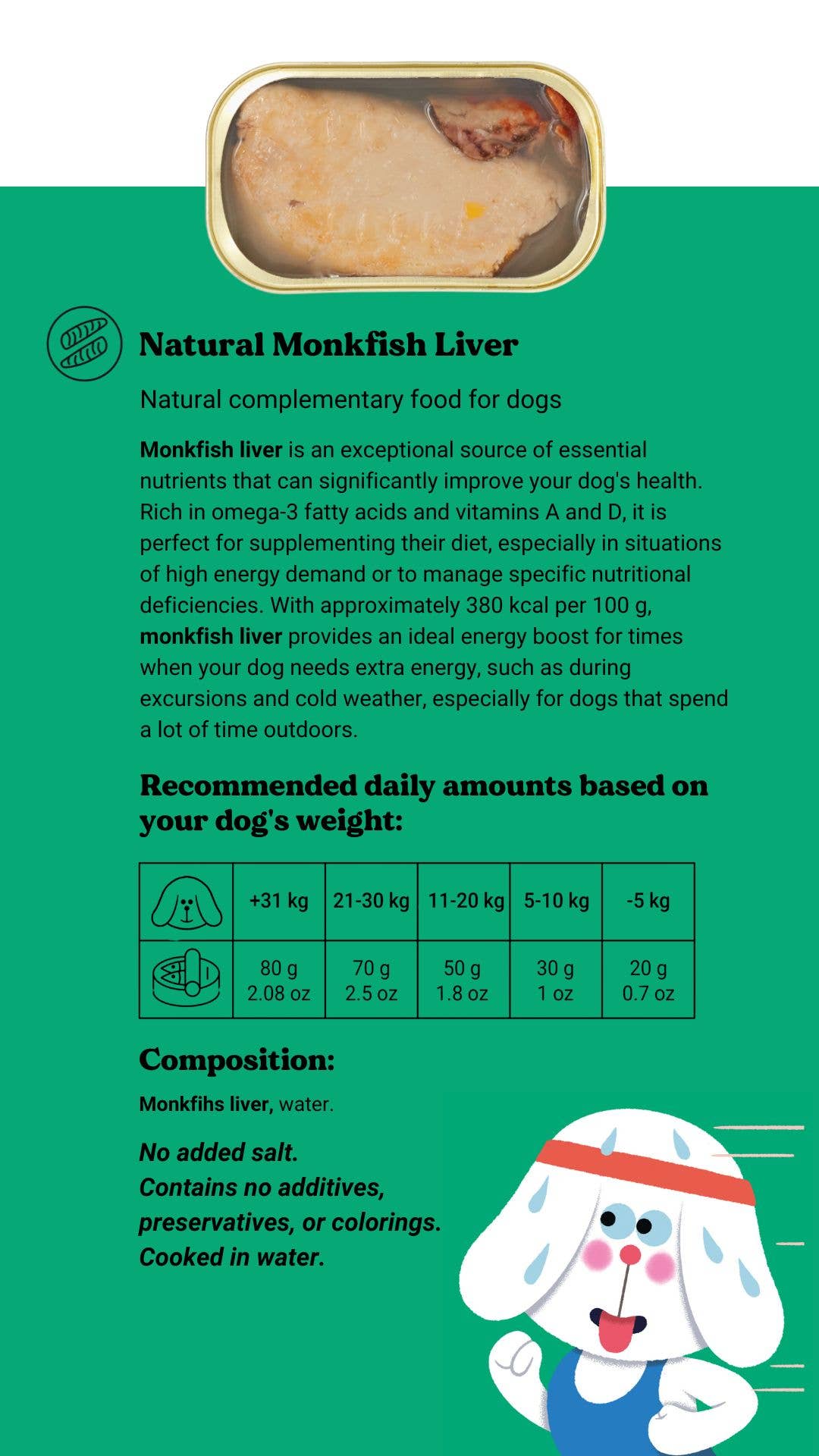 Natural Monkfish Liver - 115g Can