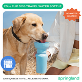 Springland Pets 20oz Flip Dog Travel Water Bottle in Sky Blue, image 2