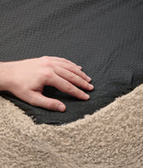 Non-slip base of the beige fleece CAFIDE Snozy dog bed