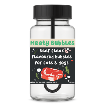 Beef Steak Meaty Bubbles bottle for dogs and cats, 125 ml