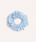 Noa Scrunchie Hair Tie | Blue Swiss-Dot