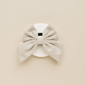Cocopup London Brown Tweed Sailor Bow Tie displayed front-on against a pale backdrop