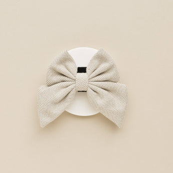 Cocopup London Brown Tweed Sailor Bow Tie displayed front-on against a pale backdrop