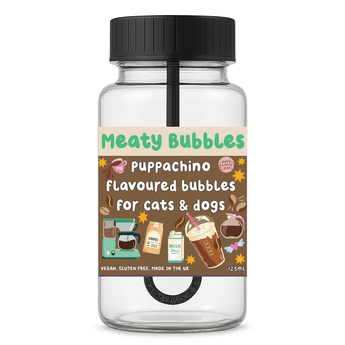 Puppachino Meaty Bubbles bottle for dogs and cats, 125 ml