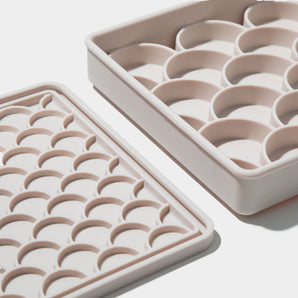 Official brand photo: 3-in-1 Fish Scale Slow Feeder Bowl | Sand, view 2