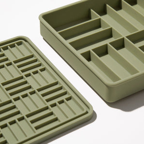 Official brand photo: 3-in-1 Parquet Slow Feeder Bowl | Olive, view 2