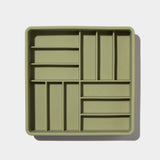 Official brand photo: 3-in-1 Parquet Slow Feeder Bowl | Olive, view 3