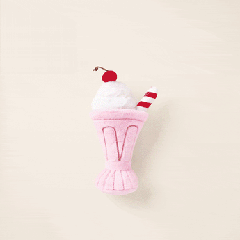 Animated view of the Strawberry Milkshake interactive dog toy