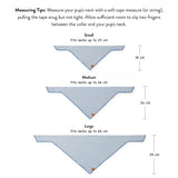Sugar and Spice Dog Bandana size guide