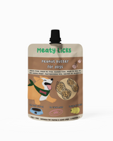 Original Meaty Licks peanut butter pouch for dogs, 113 g