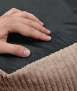 Non-slip base of the mocha beige corduroy CAFIDE Snozy dog bed
