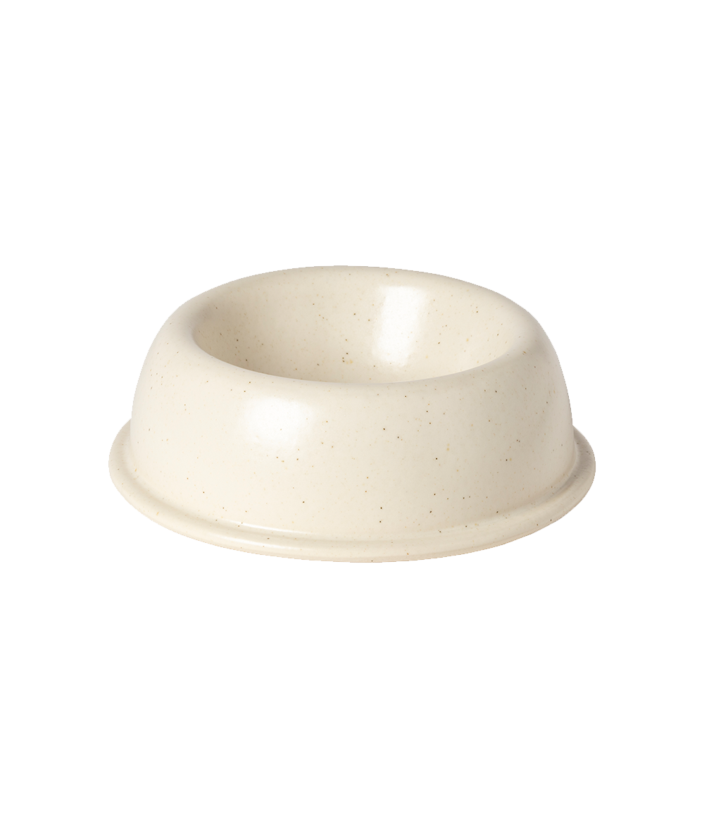 Bole - Bone Ceramic Dog Feeder Bowl - White
