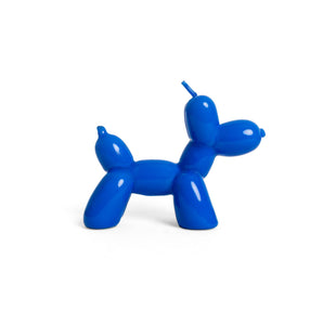 Hand Painted Balloon Dog Candle - Electric Blue