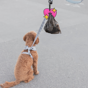 Sparkle Heart Poopy Loop - Dog Waste Bag Holder