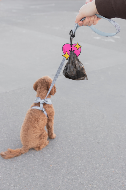 Sparkle Heart Poopy Loop - Dog Waste Bag Holder