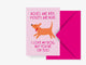 Pink Valentine Card / Roses Are Red