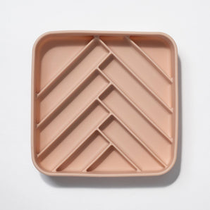 Chevron Slow Feeder Bowl | Rose Water