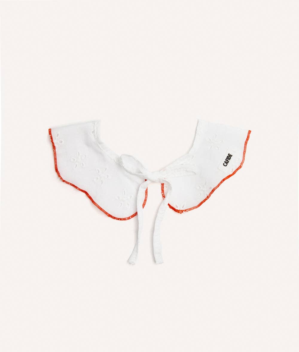 Lola Neck Bandana | Coral English Embroidered