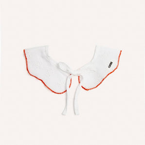 Lola Neck Bandana | Coral English Embroidered