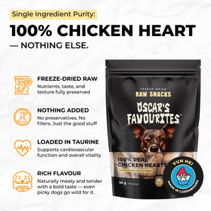 Freeze-Dried Chicken Hearts