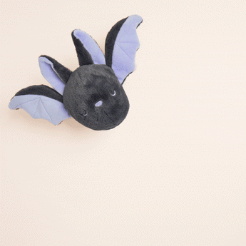 Animated view of the Bat 2-in-1 Bounce dog toy