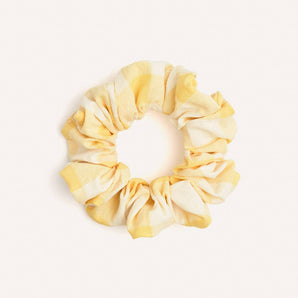 Noa Scrunchie Hair Tie | Yellow Gingham
