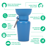 Springland Pets 20oz Flip Dog Travel Water Bottle in Blueberry, image 4