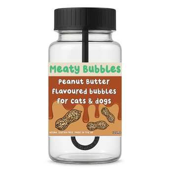 Peanut Butter Meaty Bubbles bottle for dogs and cats, 125 ml