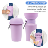Springland Pets 20oz Flip Dog Travel Water Bottle in Lilac, image 2