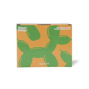 Hand Painted Balloon Dog Candle - Green