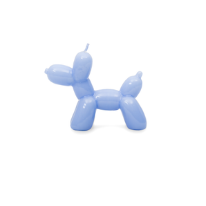 Hand Painted Balloon Dog Candle - Blue