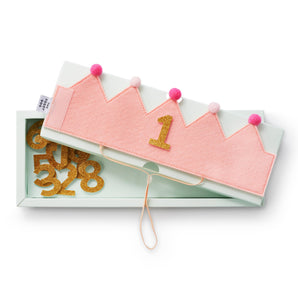 Blush Pink verjaardagskroon voor honden + cijferset