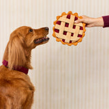 Dog being offered the closed Berry Pie interactive snuffle toy