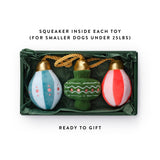 Christmas Ornament Boxed Dog Toy Set - official product photo
