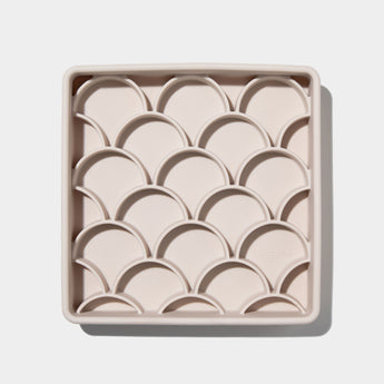 Official brand photo: 3-in-1 Fish Scale Slow Feeder Bowl | Sand, view 3