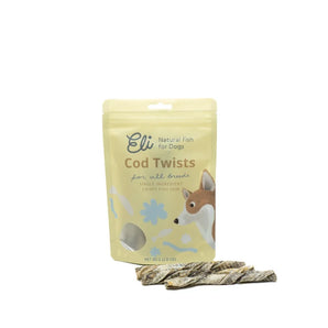 100% Natural Dried Cod Skin Twists