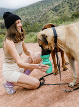 Faire gallery 14 d3023696: Springland Pets 20oz Flip Dog Travel Water Bottle in Green