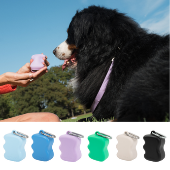 Faire: Springland Pets Silicone Dog Treat Dispenser lifestyle image and colour assortment