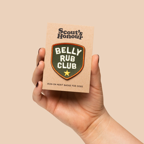 Belly Rub Club strijkapplicatie voor honden