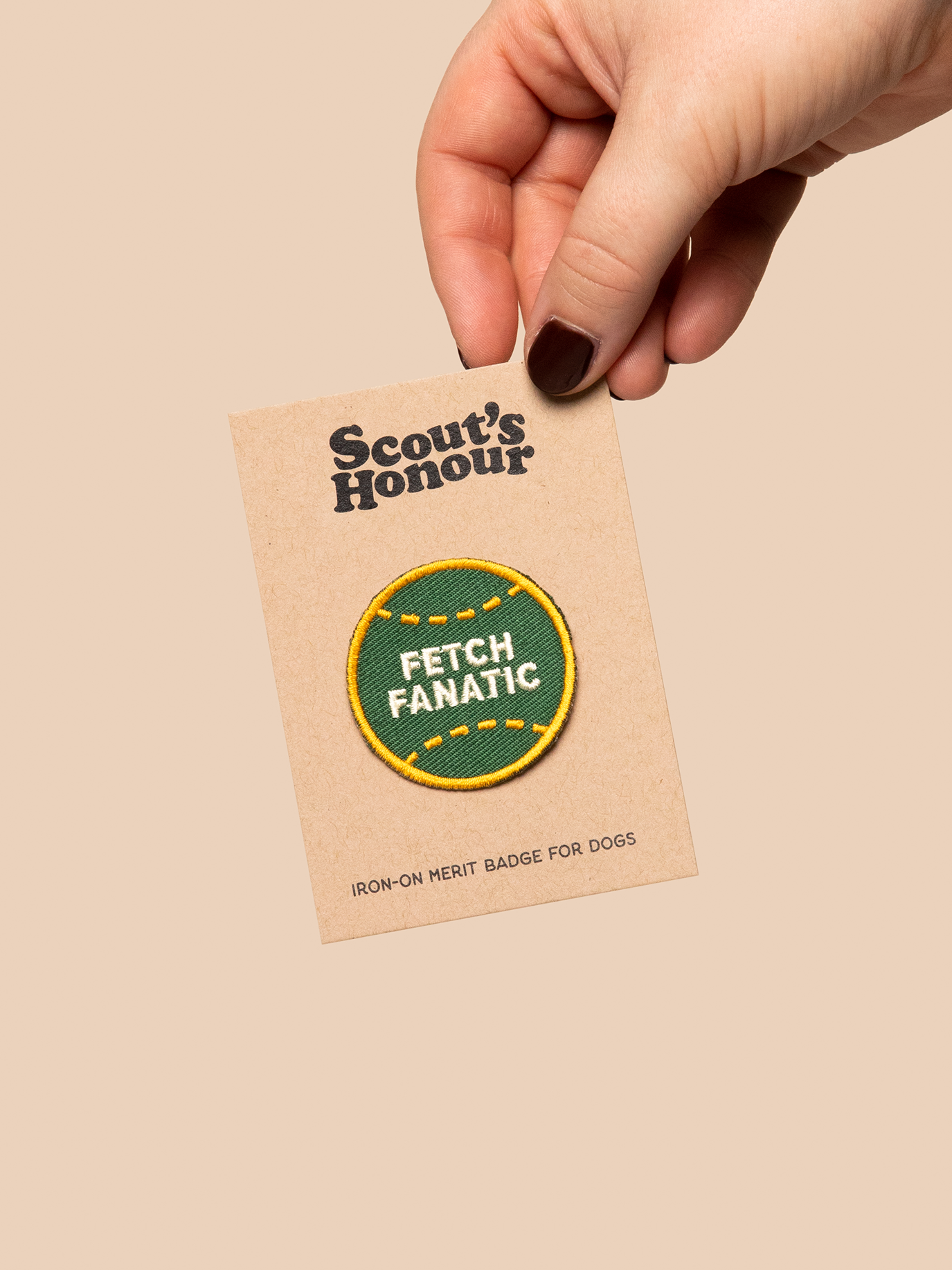 Fetch Fanatic iron- on patch for dogs