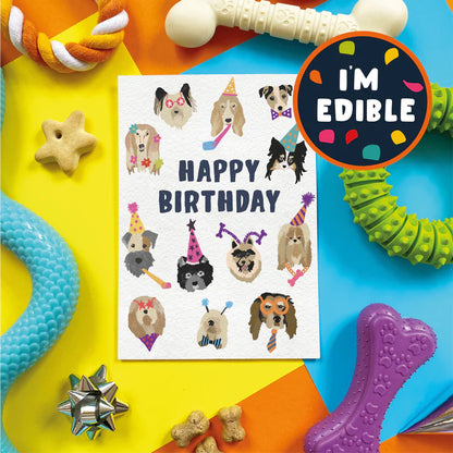 Edible Birthday Card For Dogs - Bacon Flavor