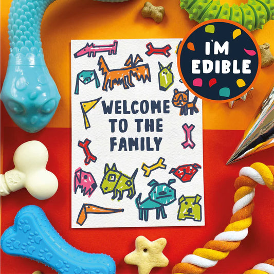 Edible Welcome To The Family Card - Bacon Flavour